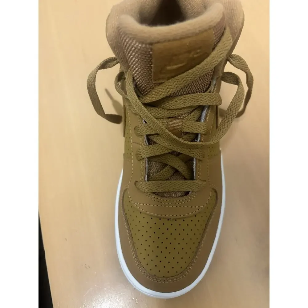 Nike Court Borough Mid 7Y Wheat Sneakers Youth Shoes